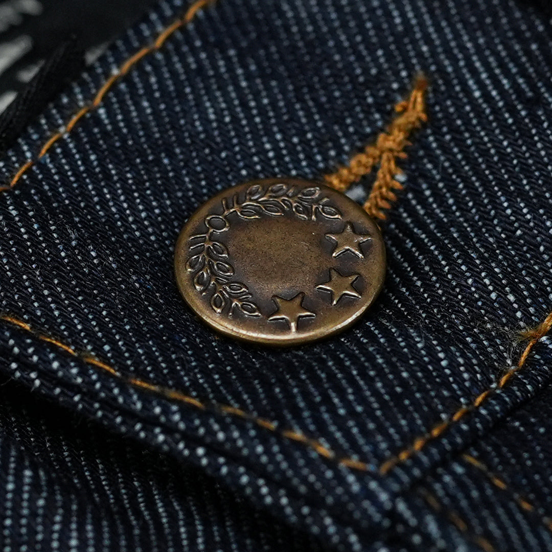 Five Pocket Blue Blood 13 Oz Selvedge Denim For Men (Slim Straight)
