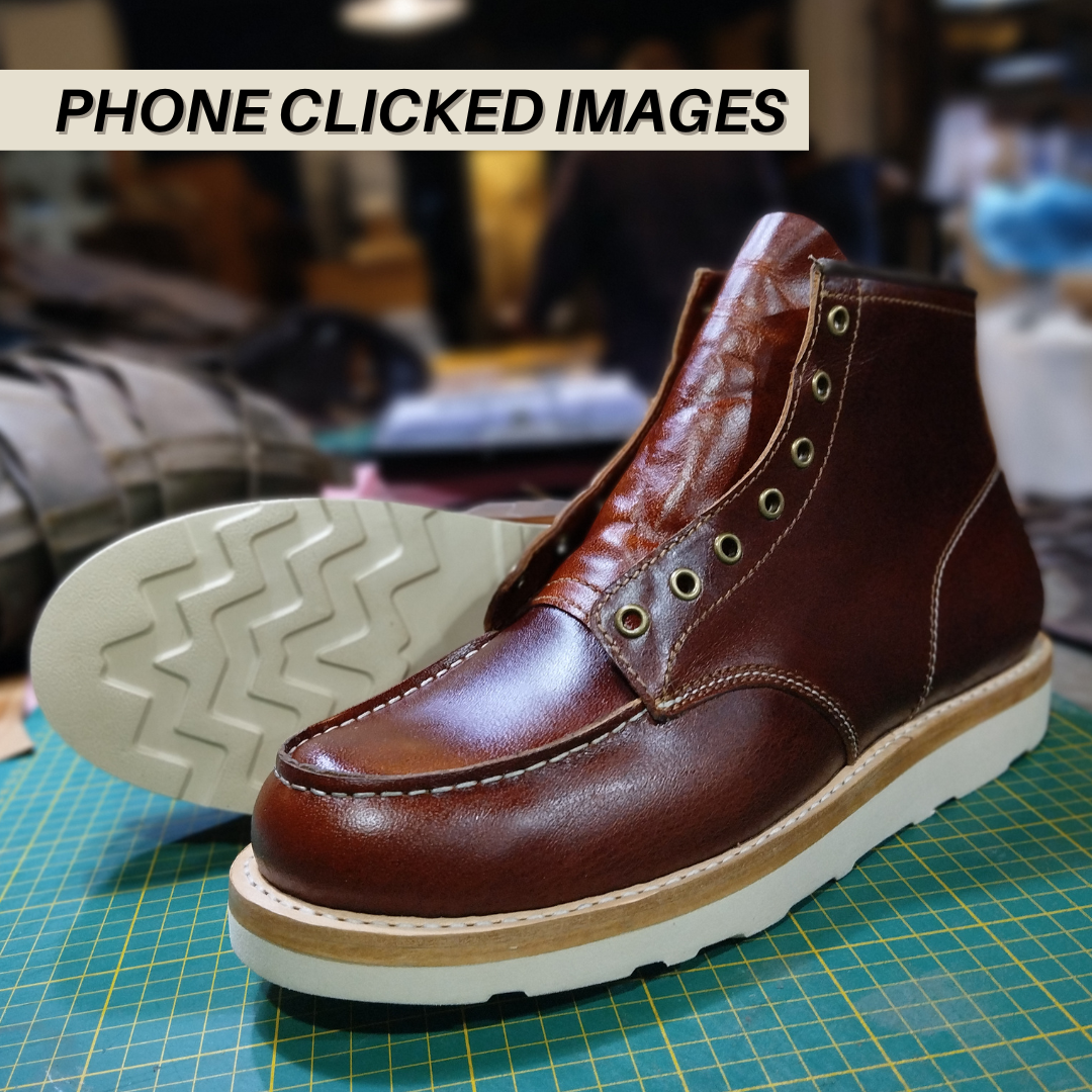 Moc-Toe Leather Boots 6" (Saddle Tan) Goodyear Welted