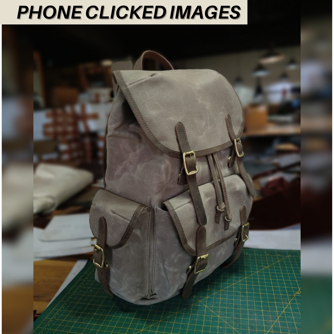 Vintage Bergan Canvas Backpack (Faded Olive)