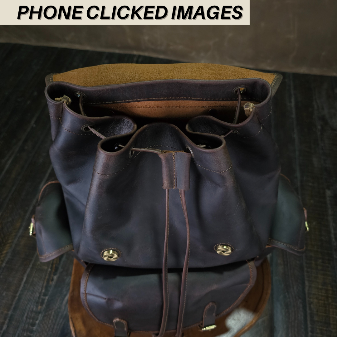 bill amberg leather backpack Vintage Bergan Leather Backpack (Vintage Brown)