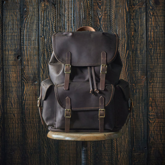 Vintage Bergan Leather Backpack (Vintage Brown)