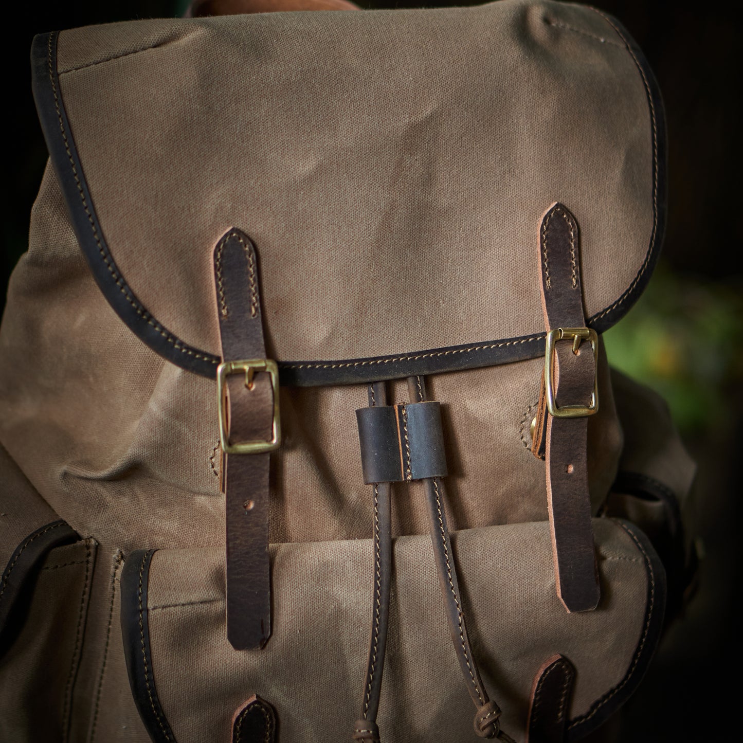 Vintage Bergan Canvas Backpack (Sand Storm)
