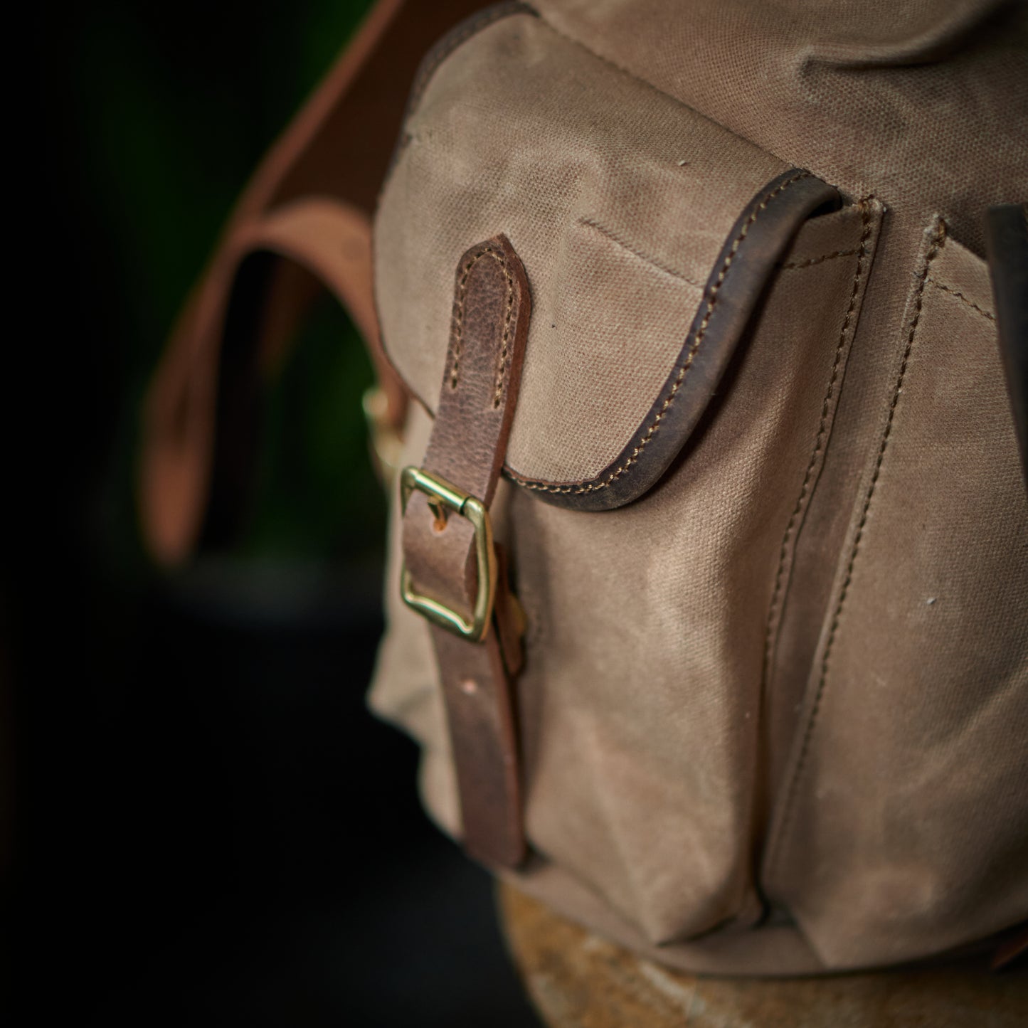 Vintage Bergan Canvas Backpack (Sand Storm)