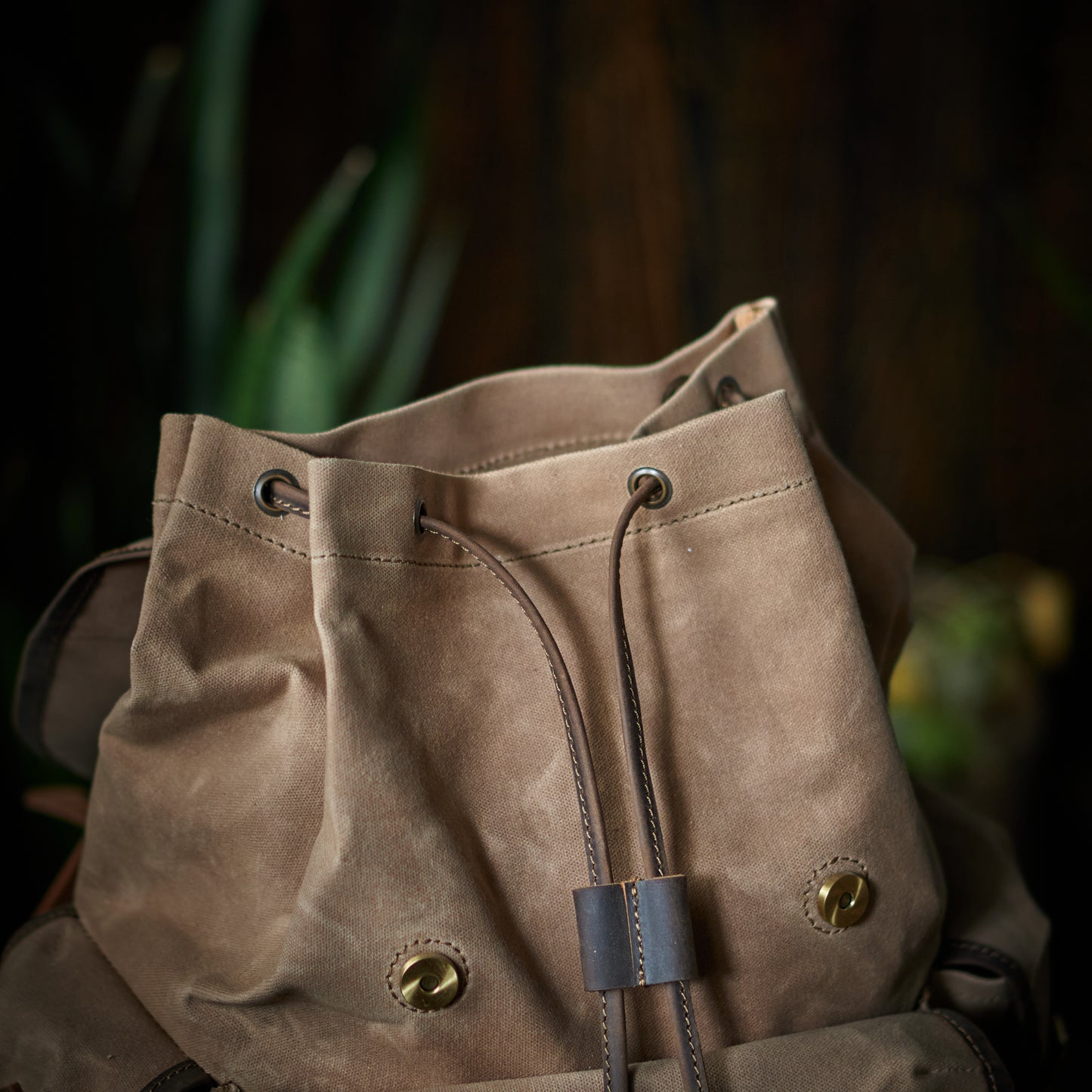 Vintage Bergan Canvas Backpack (Sand Storm)