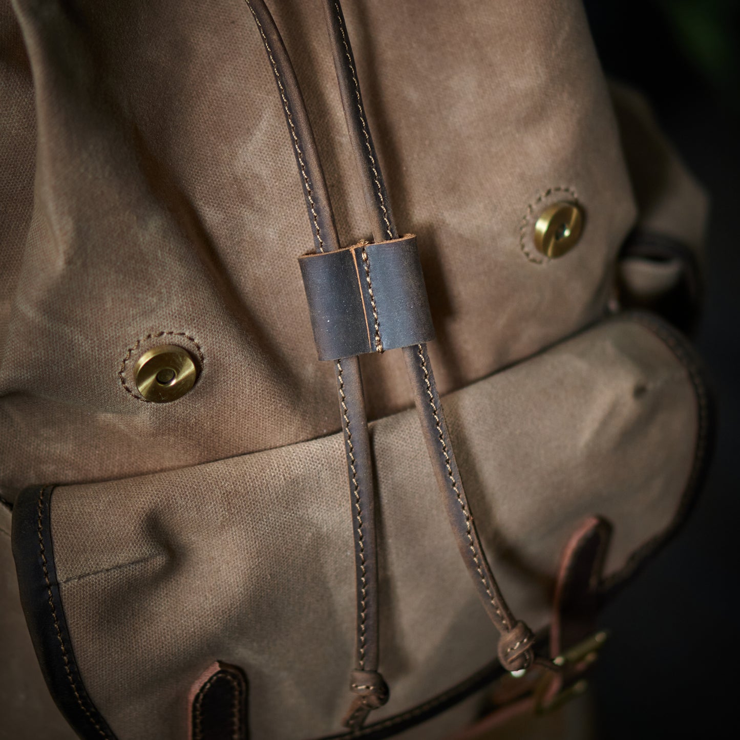Vintage Bergan Canvas Backpack (Sand Storm)