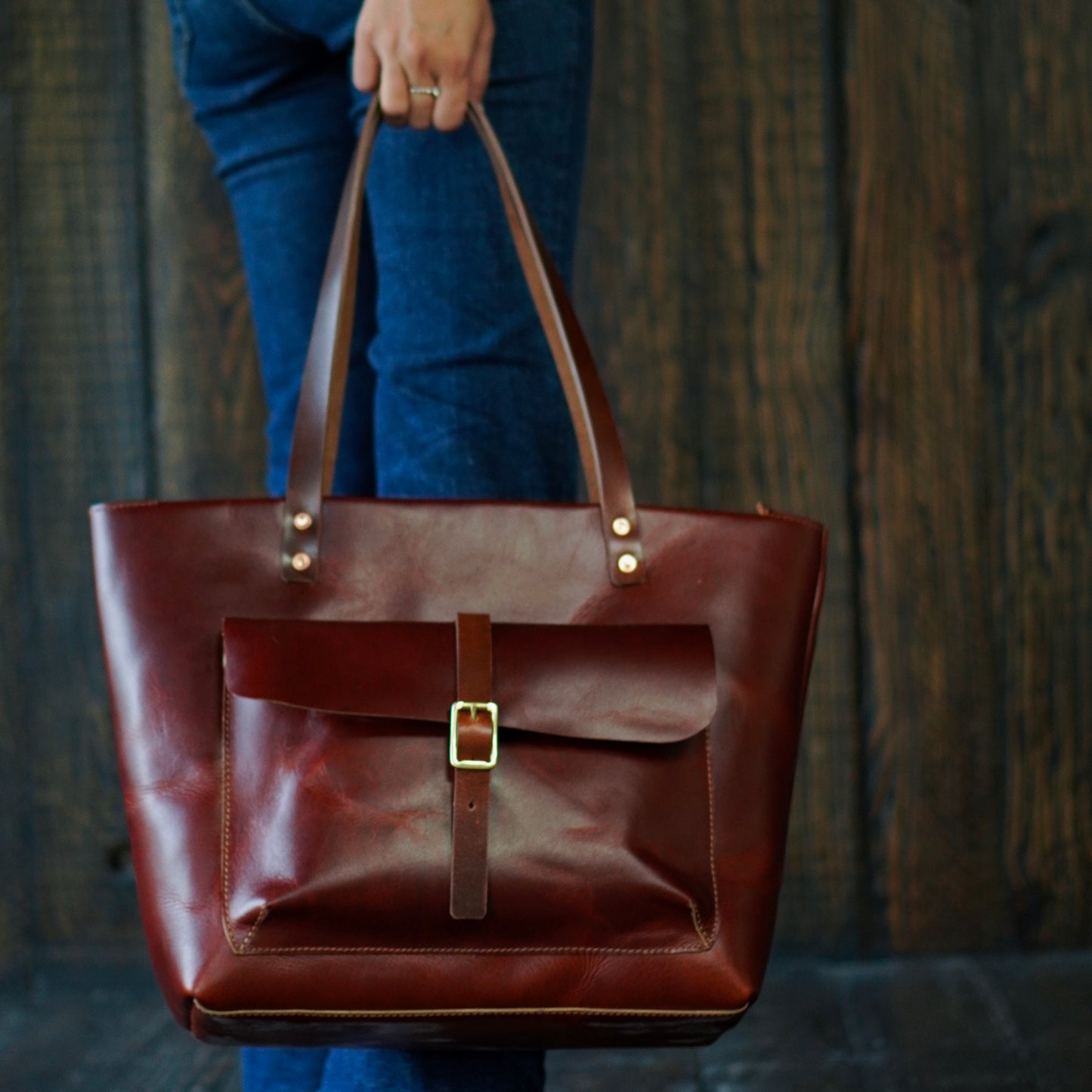 Alyssa Tote Bag (Saddle Tan)