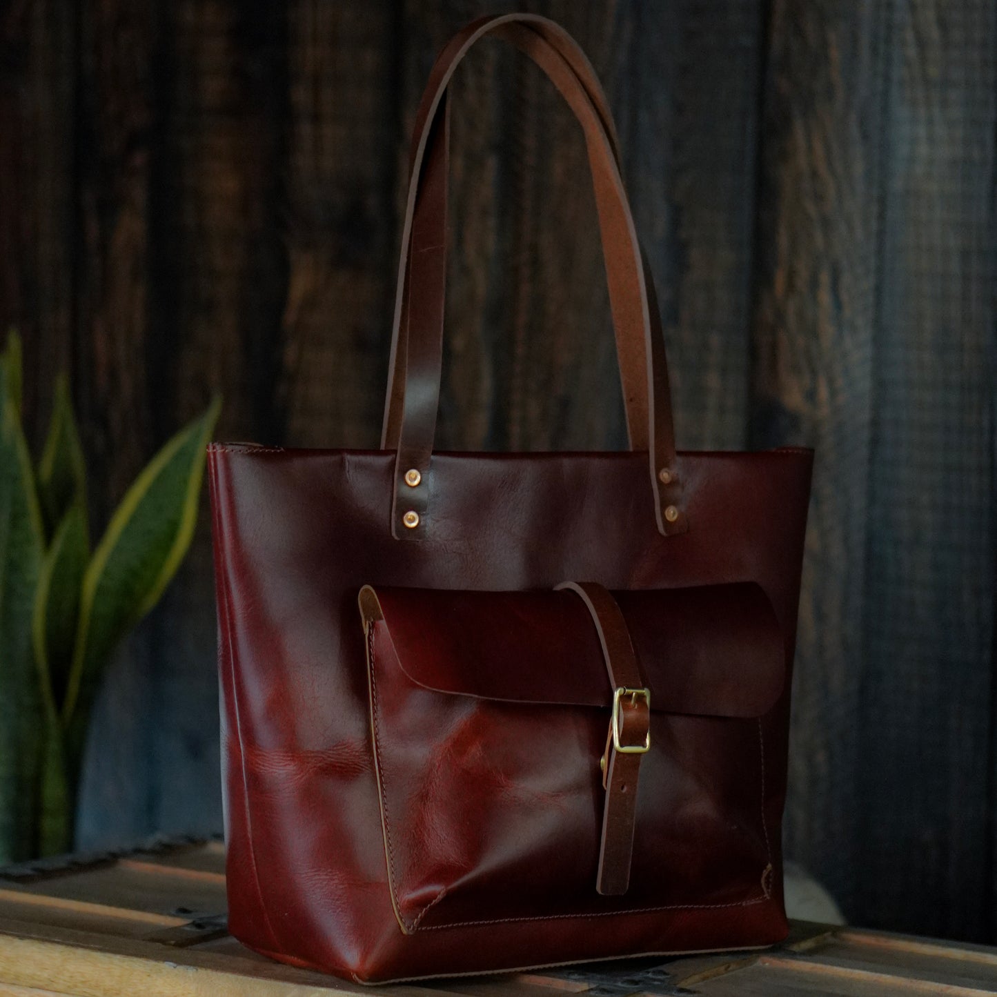 Alyssa Tote Bag (Saddle Tan)