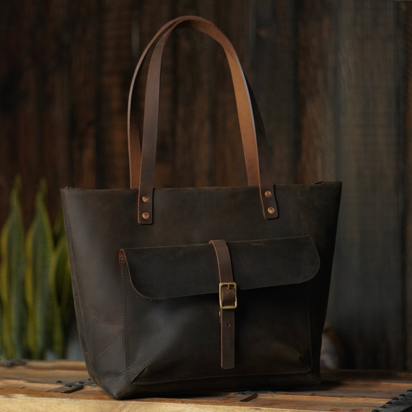 Alyssa Tote Bag (Vintage Brown)
