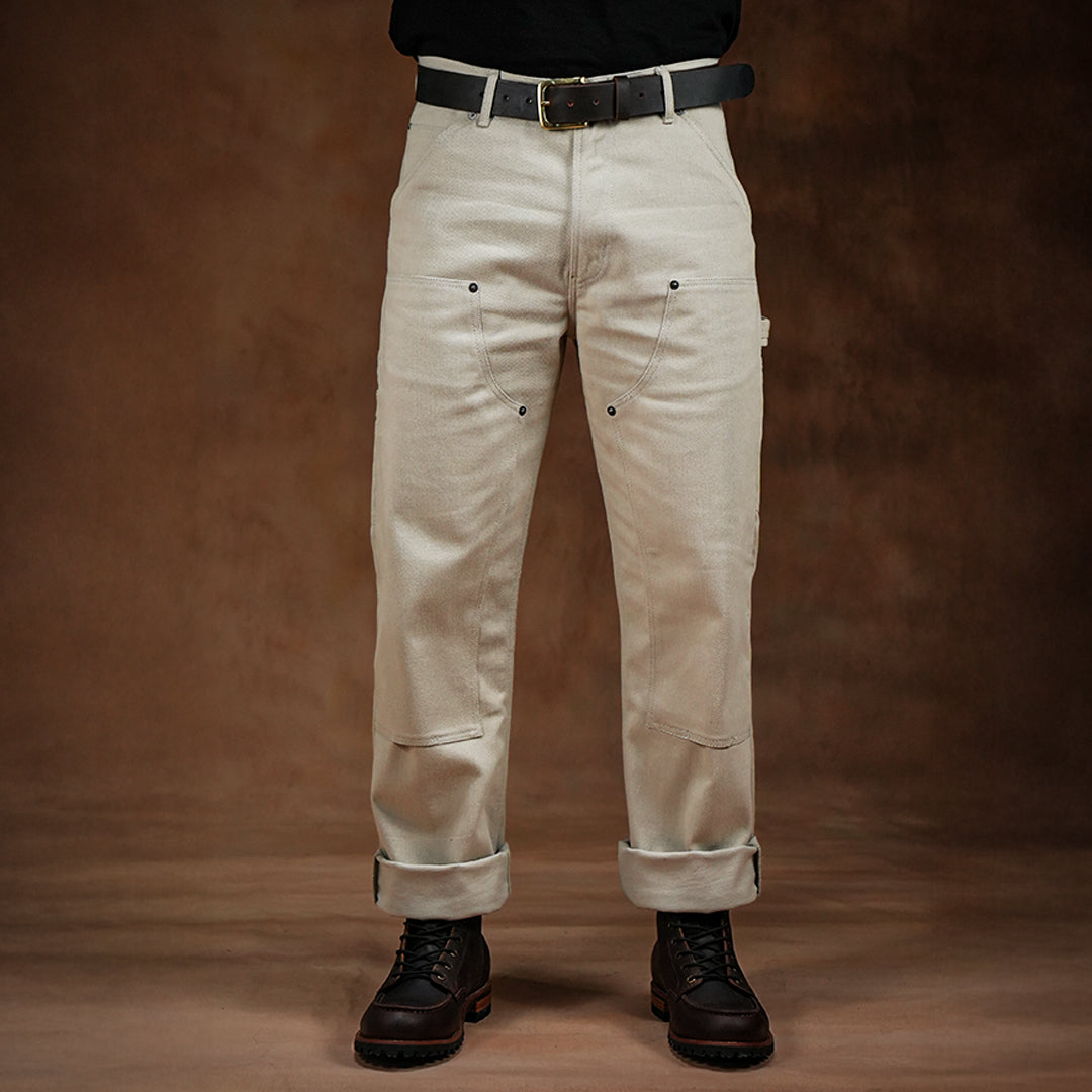 Double Knee Carpenter Arctic Wolf 12 Oz Cotton Twill Pants For Men