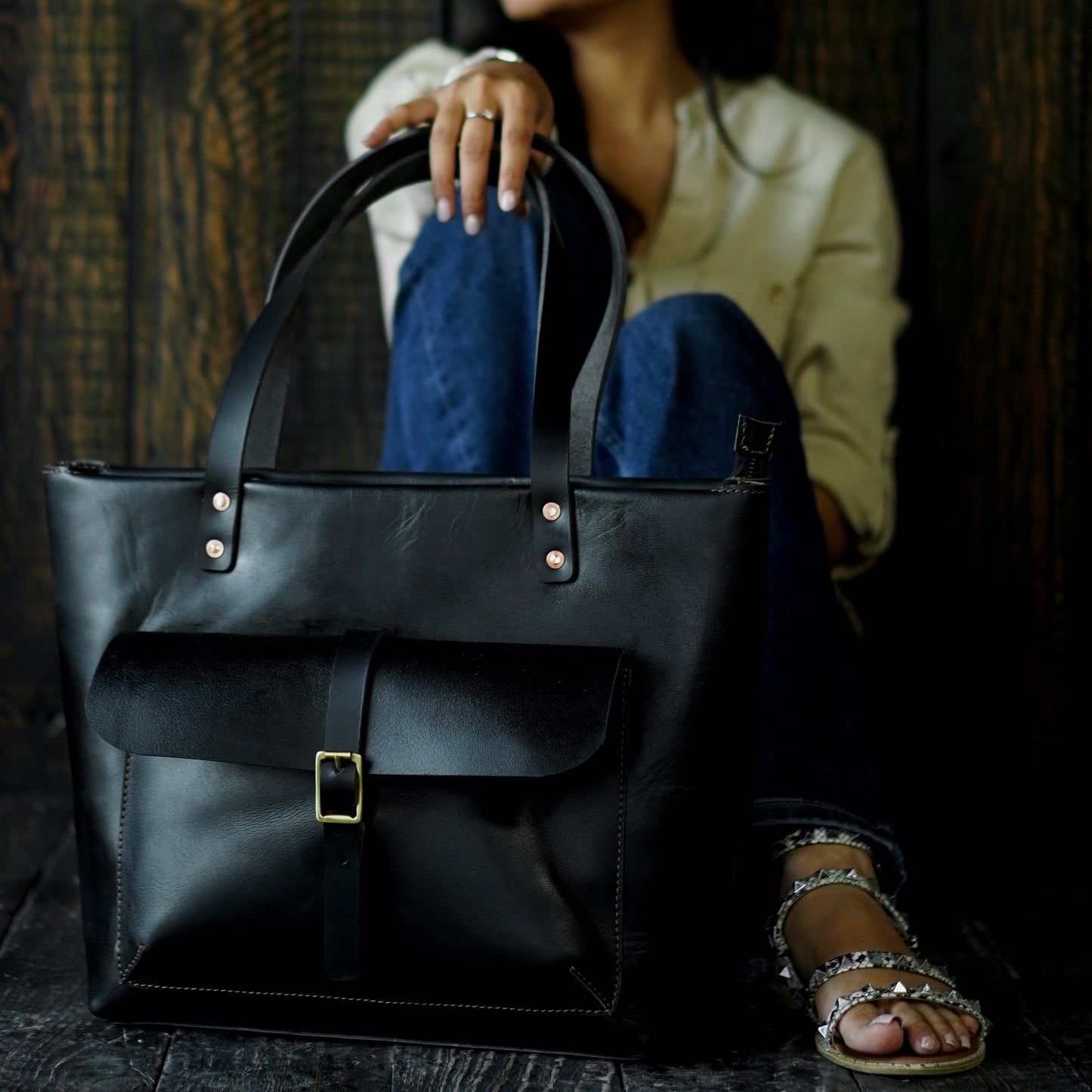 Alyssa Tote Bag (Raven Black)
