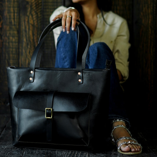 Alyssa Tote Bag (Raven Black)