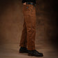 Double Knee Carpenter Fox Brown 12 Oz Duck Canvas Pants For Men (True Straight)