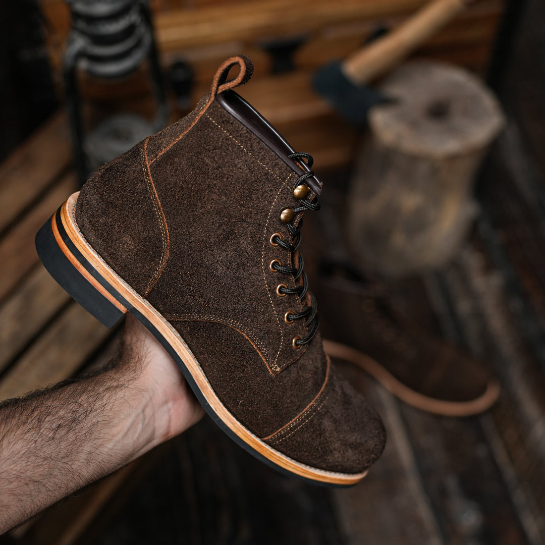 Grizzly Brown Full Grain  Water Buffalo Roughout (Leather Option)