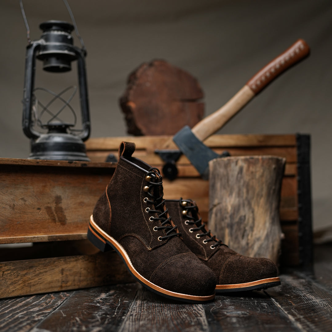 Grizzly Brown Full Grain  Water Buffalo Roughout (Leather Option)