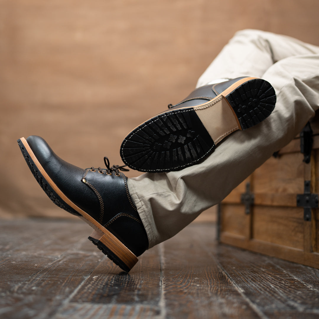 Service Shoe (Raven Black) Goodyear Welted