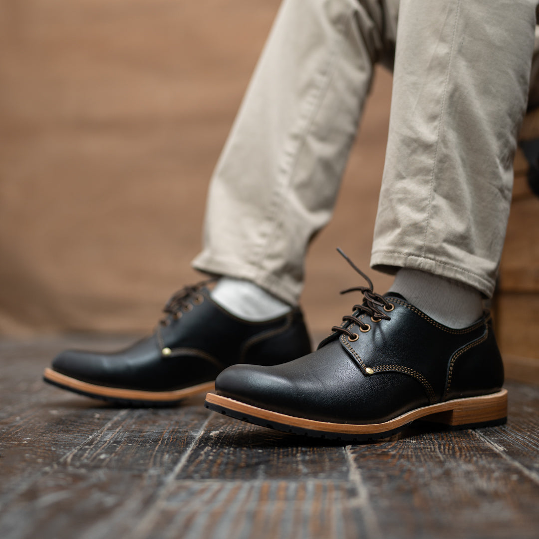 Service Shoe (Raven Black) Goodyear Welted