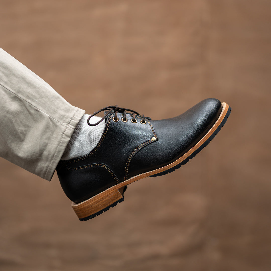 Service Shoe (Raven Black) Goodyear Welted