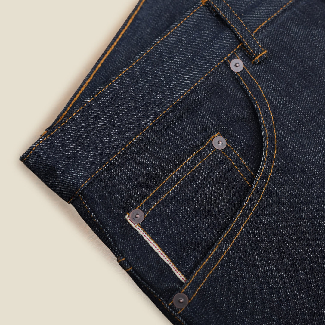 Five pocket Blue Blood 2.0 15 Oz Selvedge Denim for Men (Slim Straight)