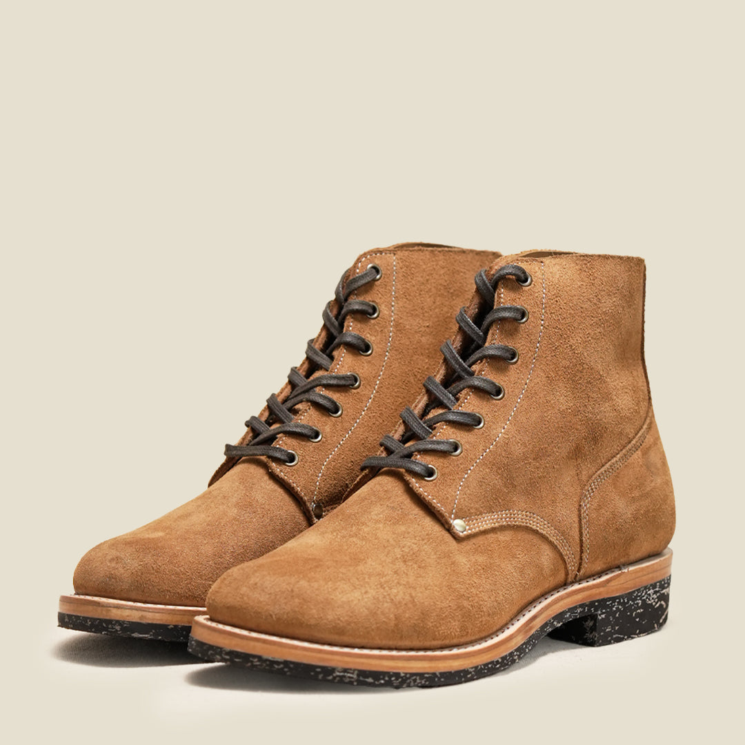 M-43 Boots 6" (Wheat Roughout) Goodyear Welted