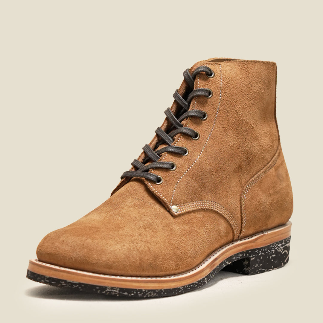 M-43 Boots 6" (Wheat Roughout) Goodyear Welted
