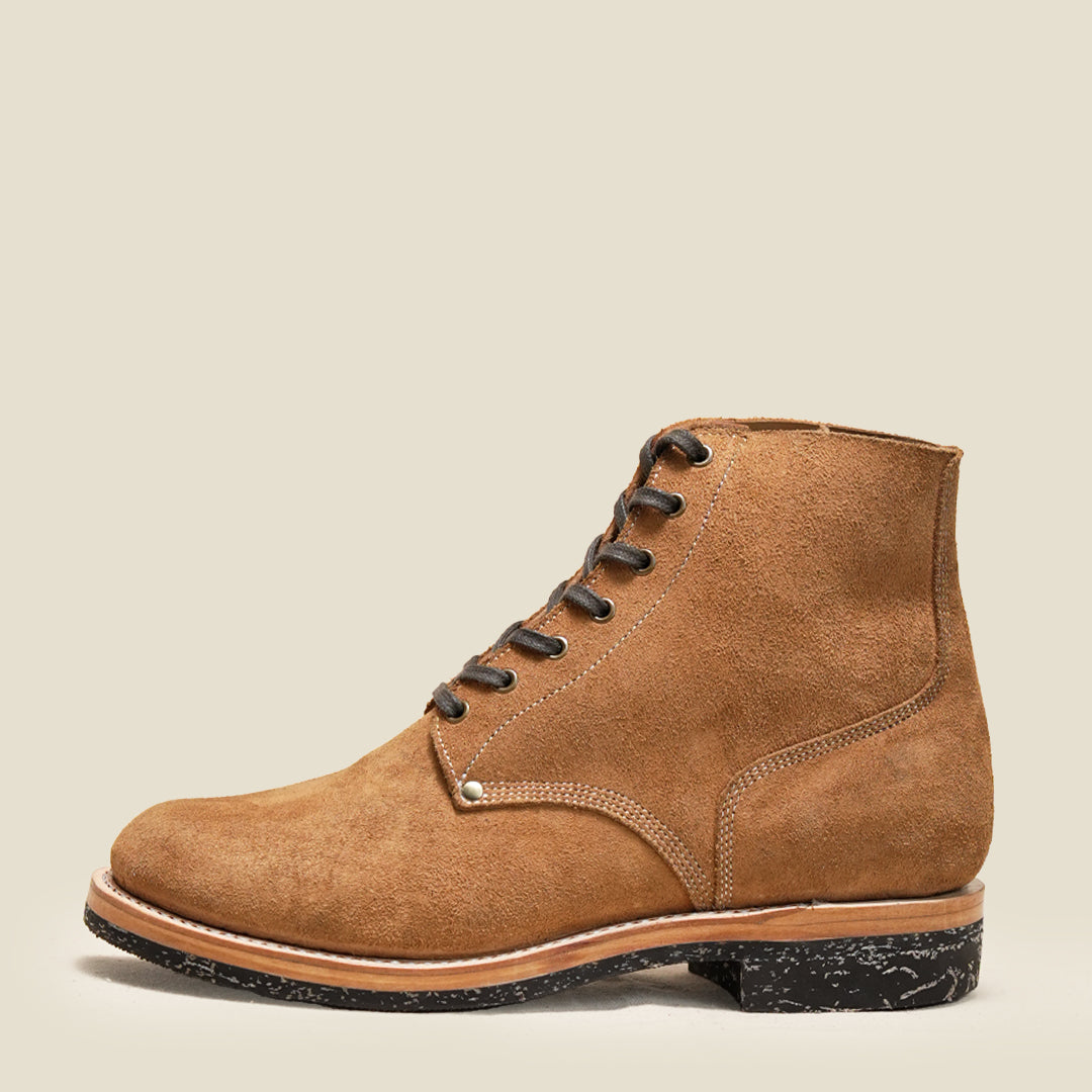 M-43 Boots 6" (Wheat Roughout) Goodyear Welted