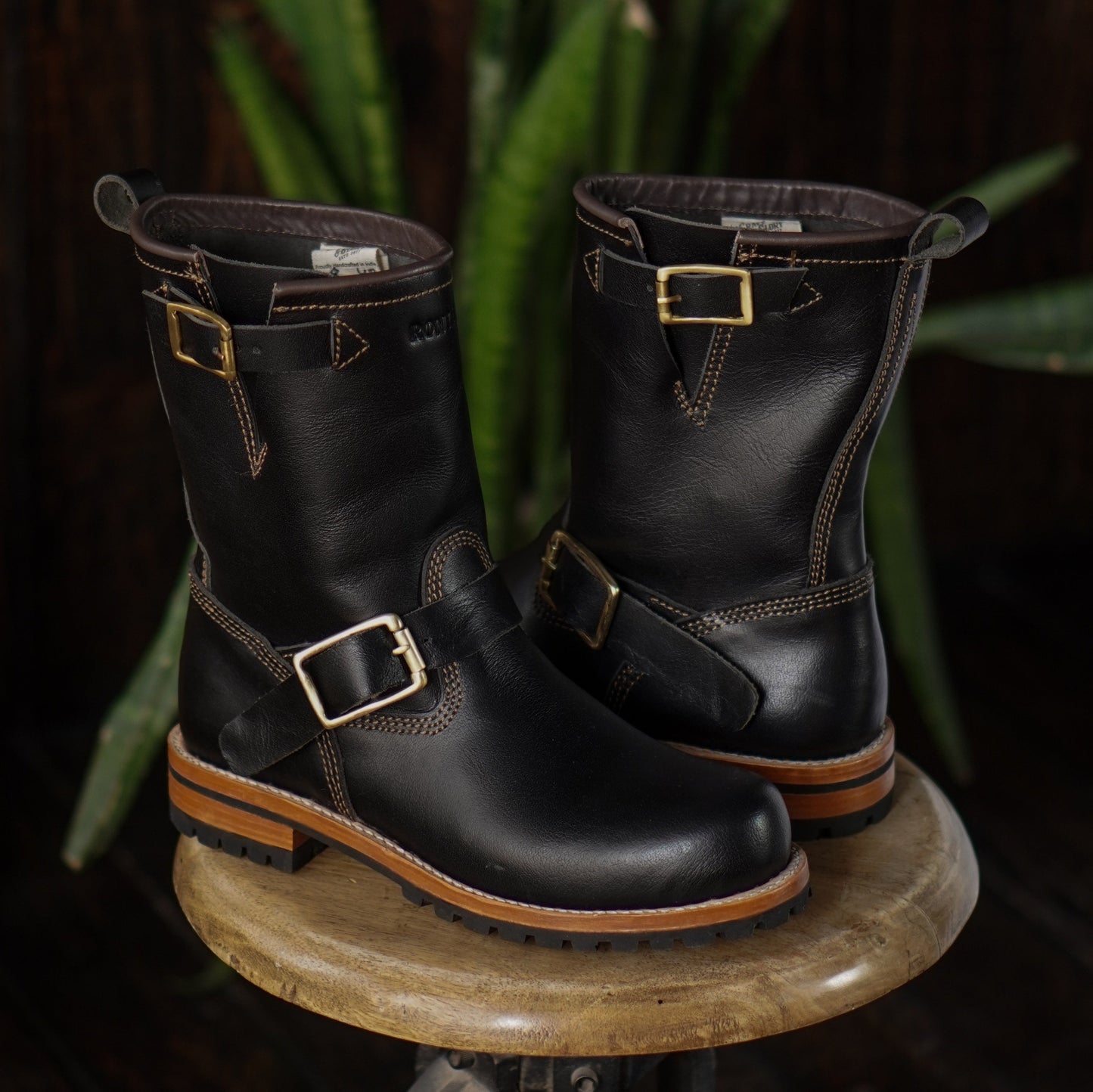 Engineer Boots (Raven Black) Goodyear Welted