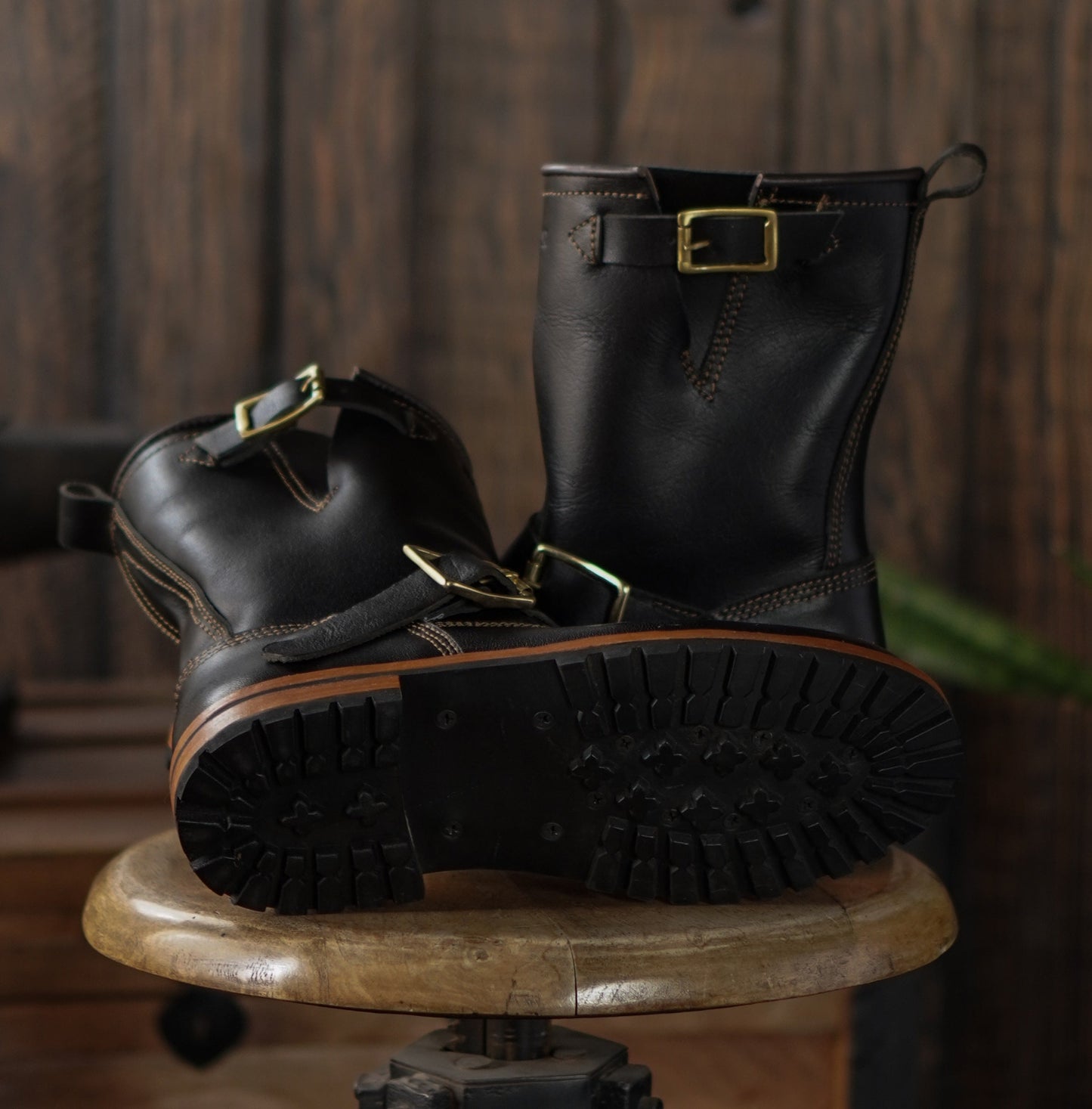 Engineer Boots (Raven Black) Goodyear Welted