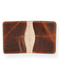Bi - Fold Vertical Card Holder  (Saddle Tan)