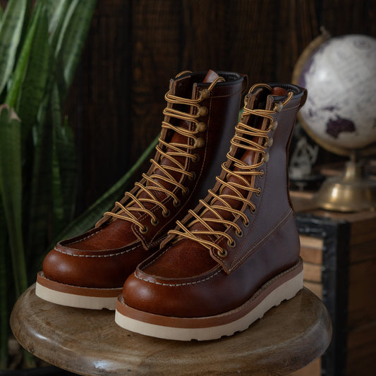 Moc-Toe Boots 8" (Saddle Tan) Goodyear Welted