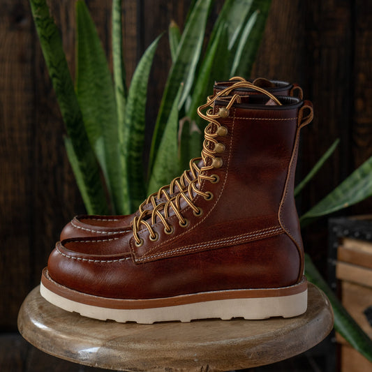 Moc-Toe Boots 8" (Saddle Tan) Goodyear Welted