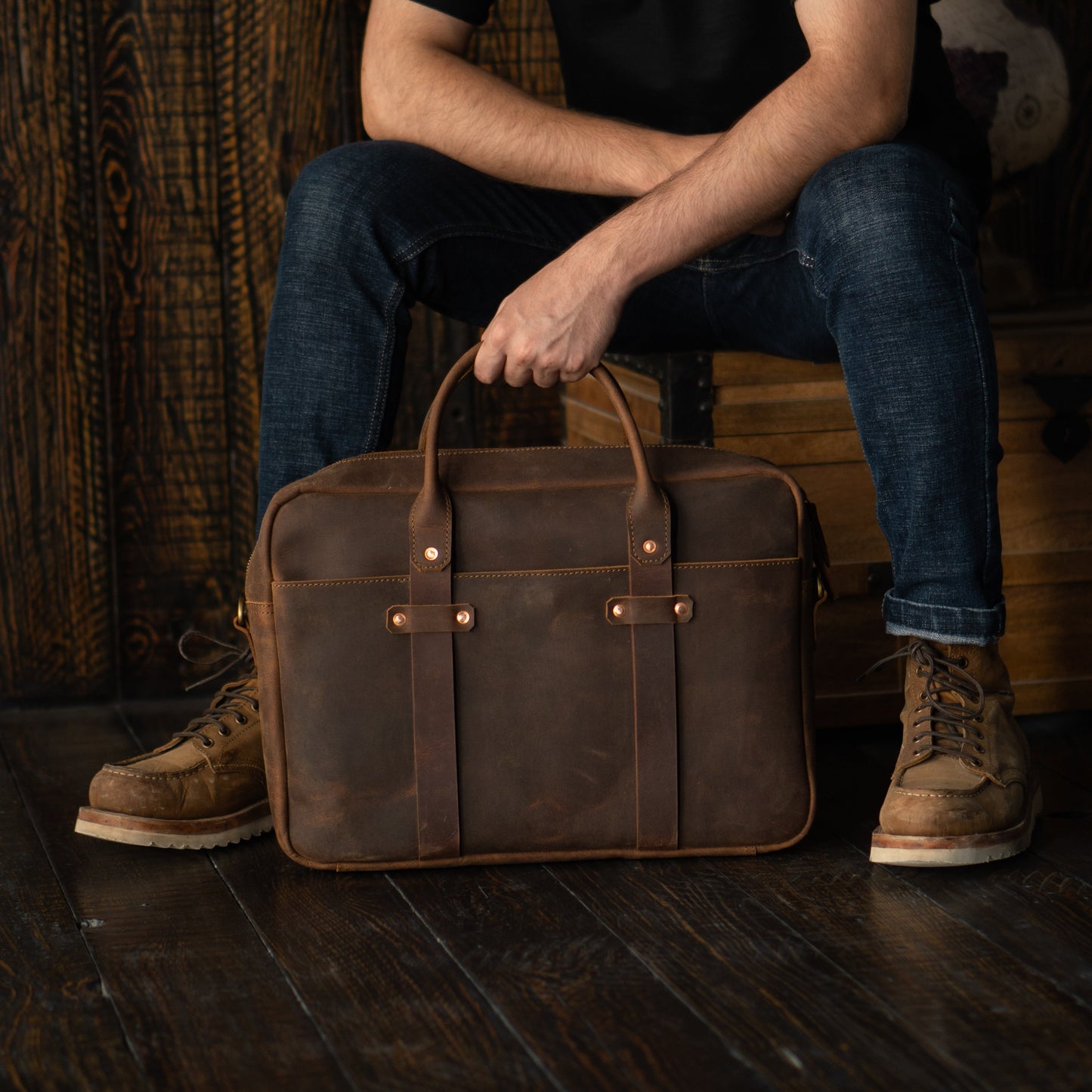 Boston Briefcase (Vintage Brown)