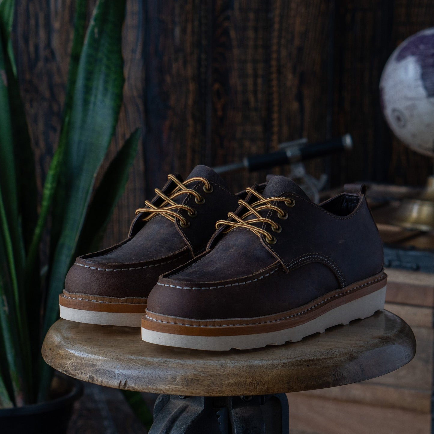Moc-Toe Shoes (Vintage Brown) Goodyear Welted