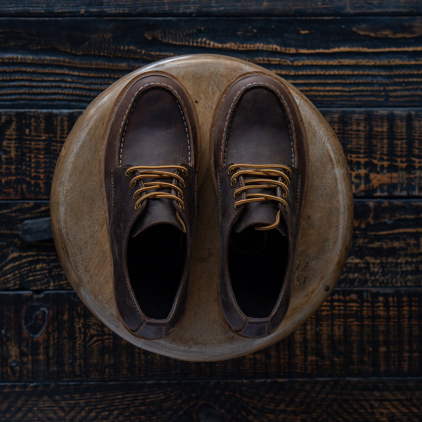 Moc-Toe Shoes (Vintage Brown) Goodyear Welted