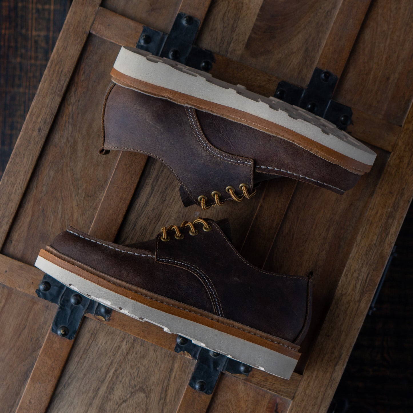 Moc-Toe Shoes (Vintage Brown) Goodyear Welted