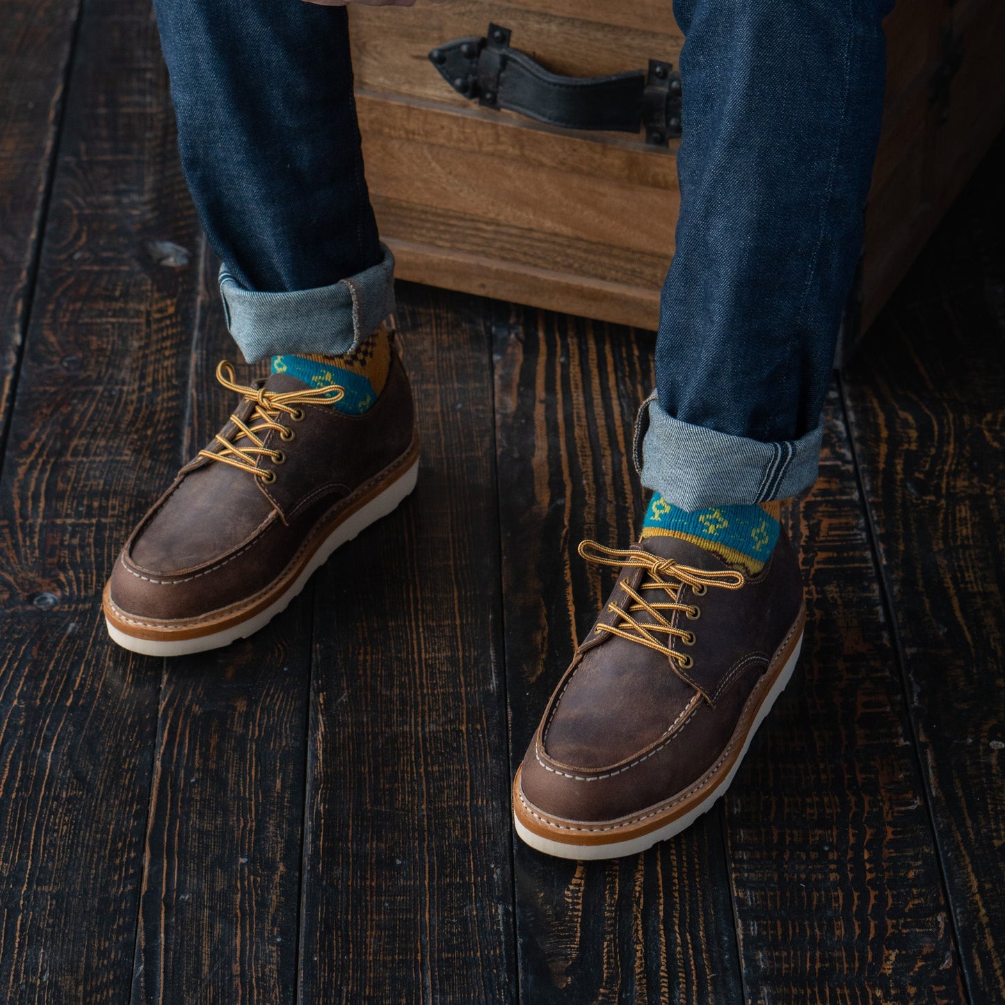 Moc-Toe Shoes (Vintage Brown) Goodyear Welted
