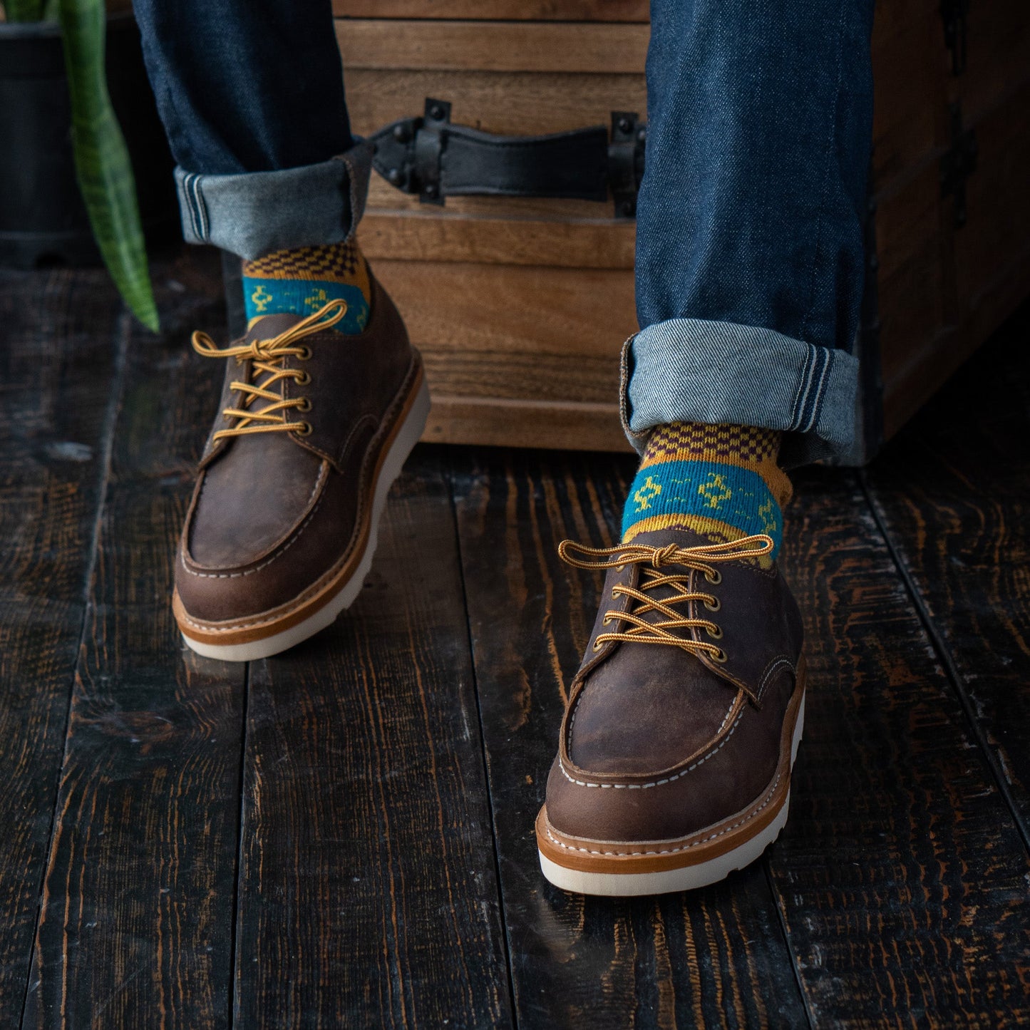 Moc-Toe Shoes (Vintage Brown) Goodyear Welted