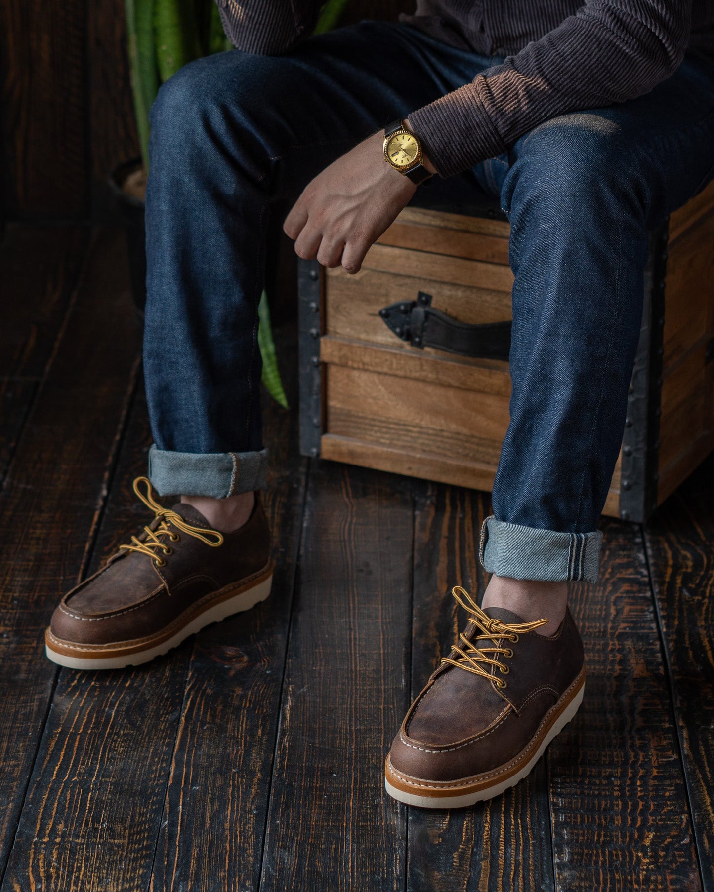 Moc-Toe Shoes (Vintage Brown) Goodyear Welted