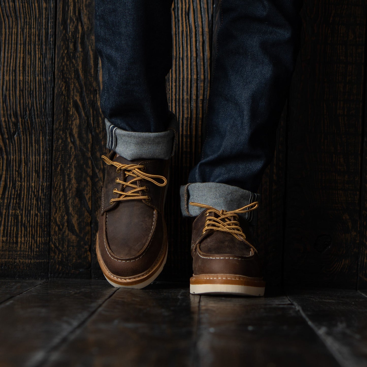 Moc-Toe Shoes (Vintage Brown) Goodyear Welted