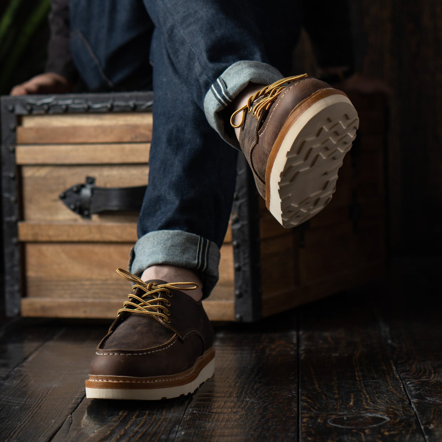 Moc-Toe Shoes (Vintage Brown) Goodyear Welted