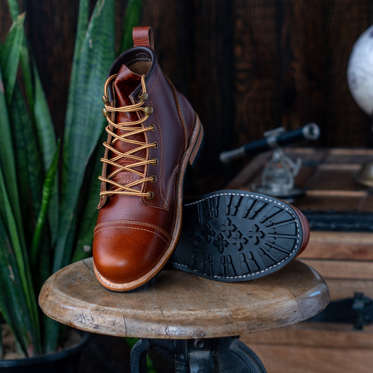 Women Ranger Boots (Saddle Tan) Goodyear Welted