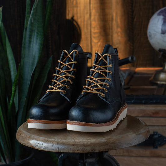 Field Boots 6" (Raven Black) Goodyear Welted