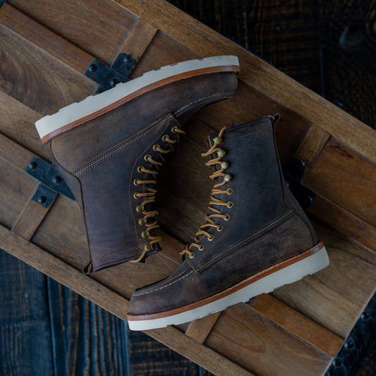 Moc-Toe Boots 8" (Vintage Brown) Goodyear Welted