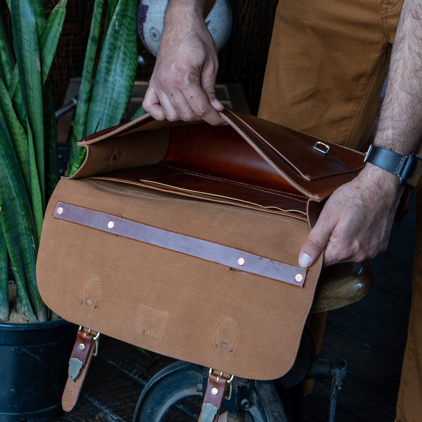 Hudson Satchel (Saddle Tan)