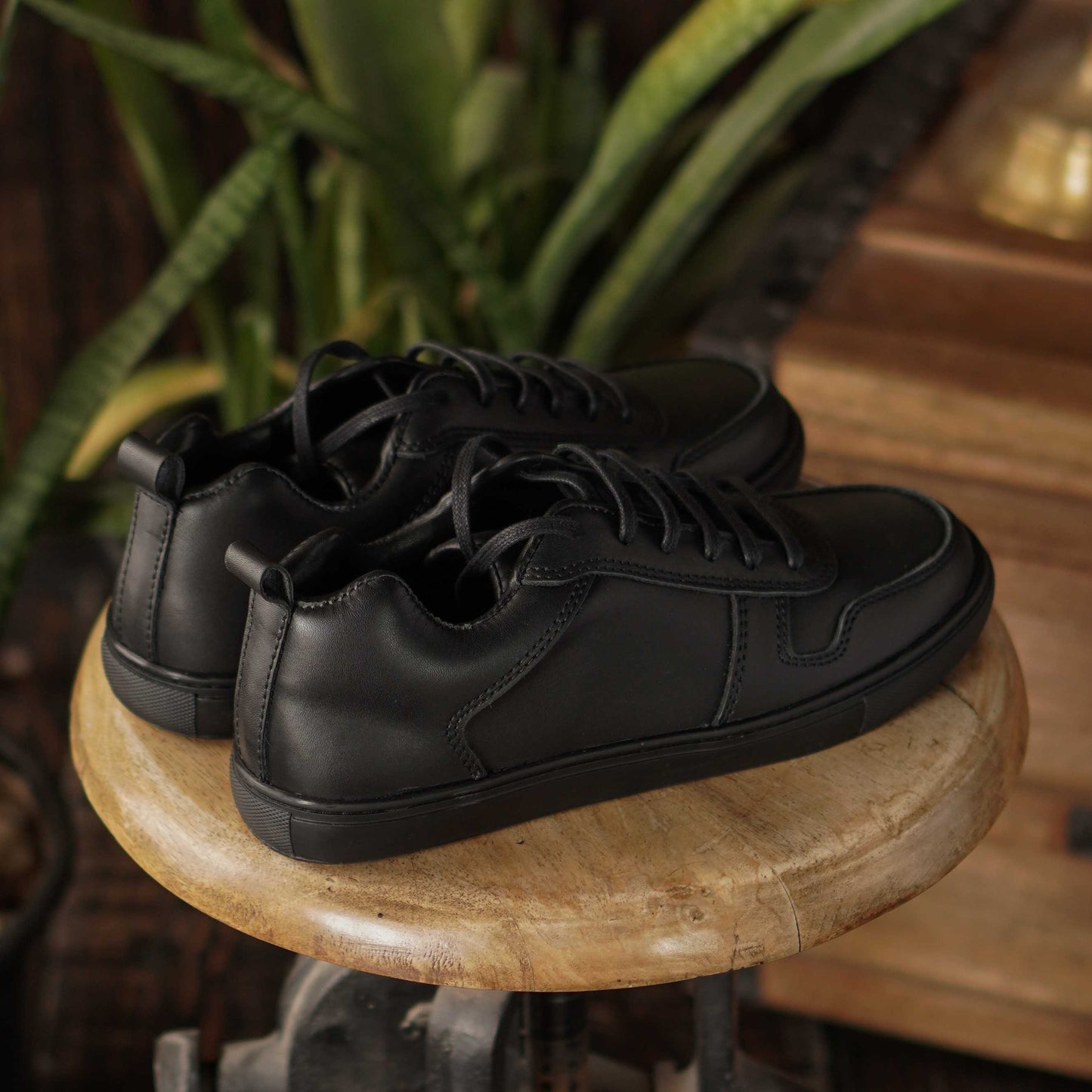 Brooklyn Low Top Sneakers (Raven Black)