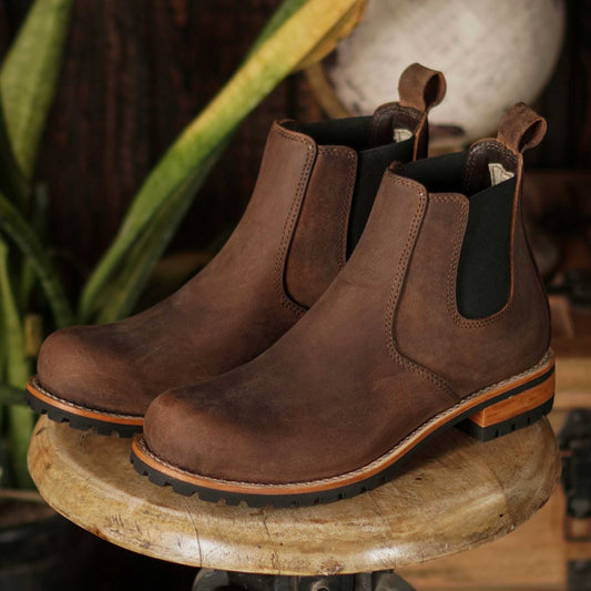 Chelsea Explorer Leather Boots 6" (Vintage Brown) Goodyear Welted