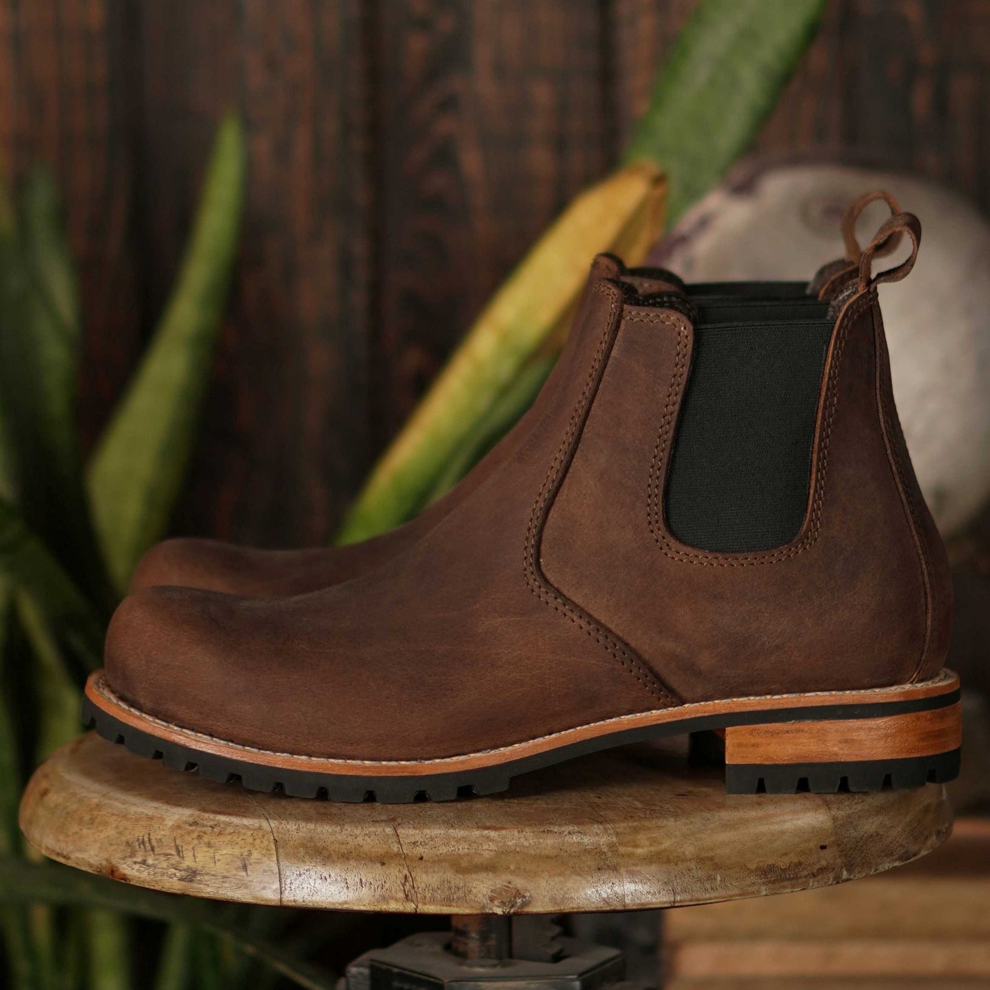 Chelsea Explorer Leather Boots 6" (Vintage Brown) Goodyear Welted