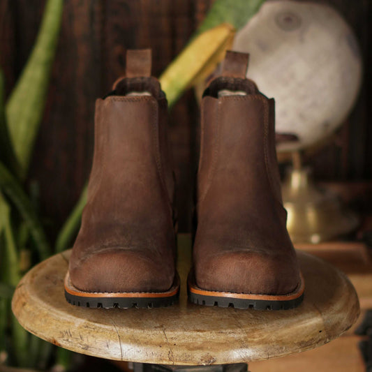 Chelsea Explorer Leather Boots 6" (Vintage Brown) Goodyear Welted