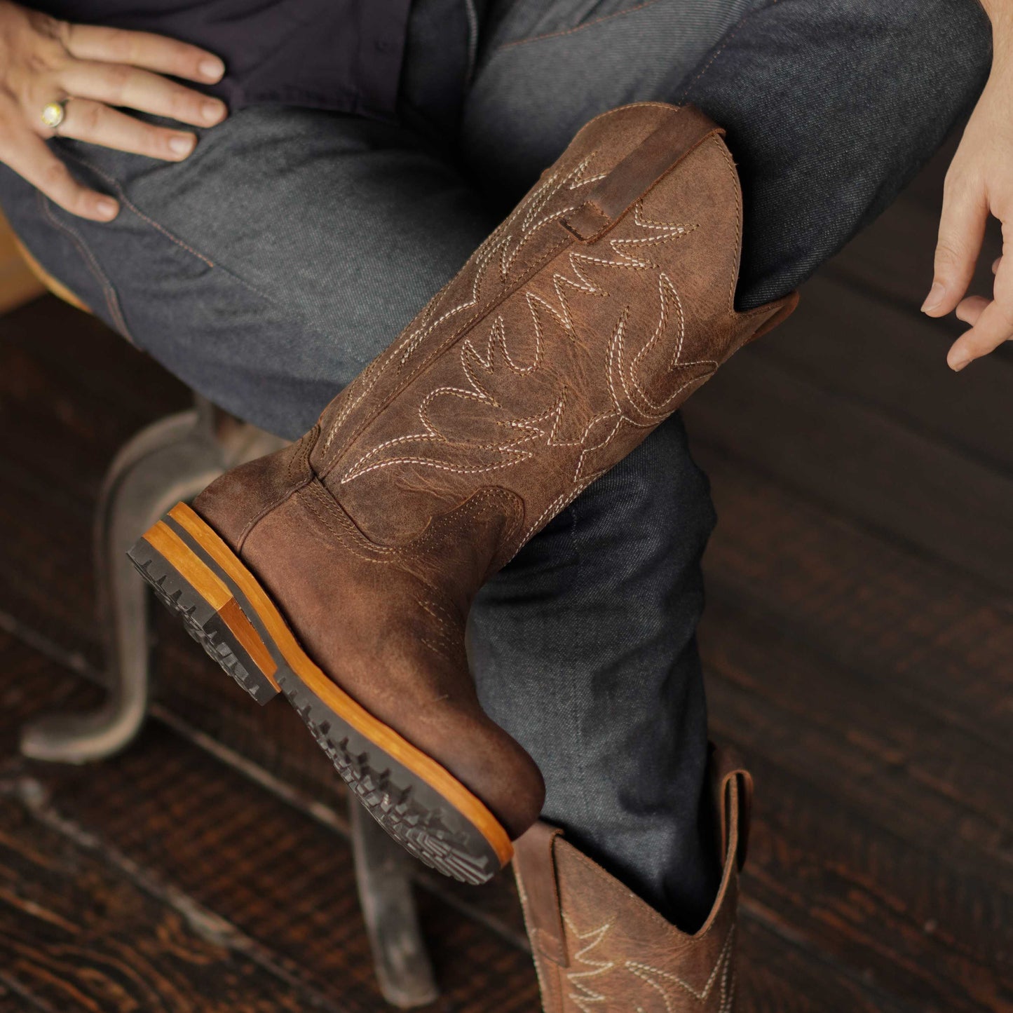 Bandera Cowboy Boots (Vintage Brown) Goodyear Welted