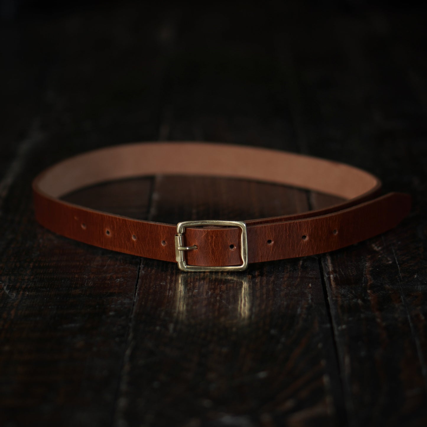 Women leather belt in tan color