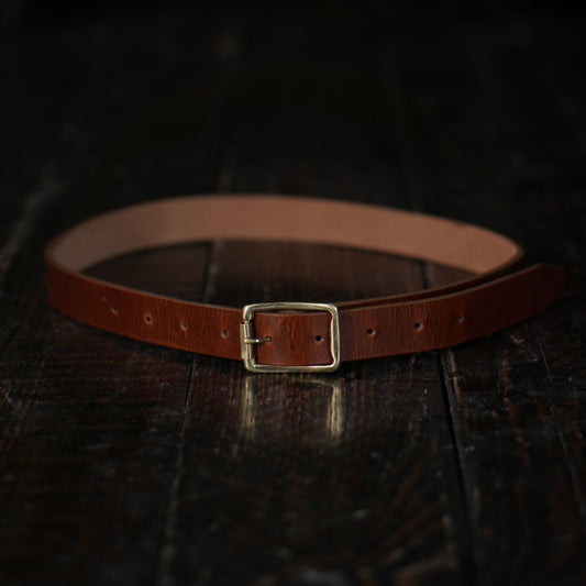 Women leather belt in tan color